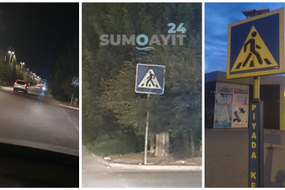 Sumqayıt: piyadalar yolu keçməkdə çətinlik çəkirlər