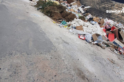 Sumqayıt: 9-cu mikrorayonun bir hissəsində yol baxımsız vəziyyətdədir