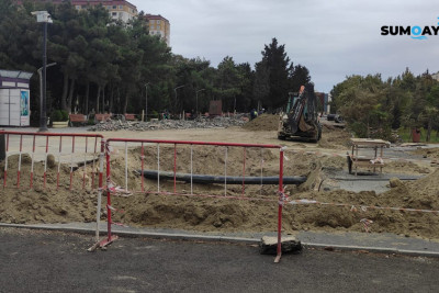Sumqayıtda: Lüdviqshafen parkında təmir işləri aparılır