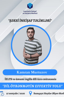Sumqayıtda "Dil öyrənməyin effektiv yolu" adlı ingilis dili təlimi keçiriləcək