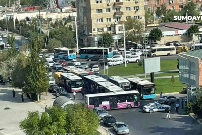 Sumqayıt: mərkəzi küçə və prospektlərdə avtomobil hərəkəti məhdudlaşdırılıb