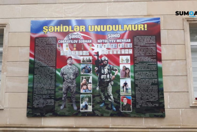 Sumqayıt: iki şəhid lövhəsinin açılışı baş tutub