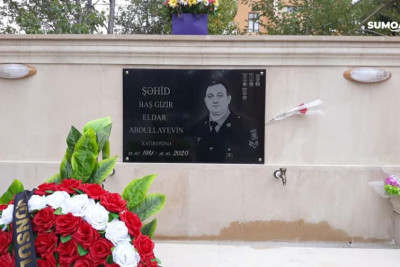 Sumqayıt: 18-ci mikrorayonda şəhidin adına bulağın açılış mərasimi baş tutub