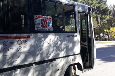 Sumqayıt sakinləri səhərlər Saray yolu ilə gedən avtobusa minə bilmirlər