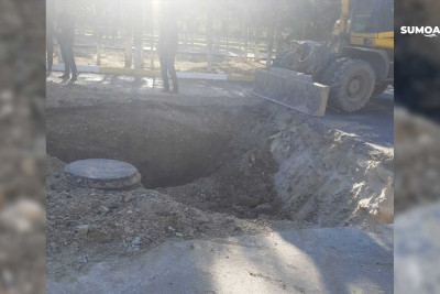 Sumqayıtda kanalızasiya borularının dəyişdirilmə prosessi davam edir