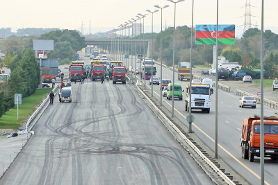 Bakı-Quba-Rusiya yolunun Sumqayıtdan "VAZ" dairəsinədək olan hissəsində təmir işləri yekunlaşıb