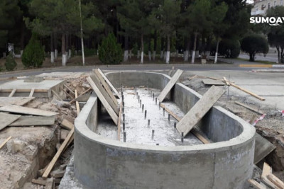 Sumqayıt: Mehdi Hüseynzadə adına stadionun ətrafı abadlaşdırılır