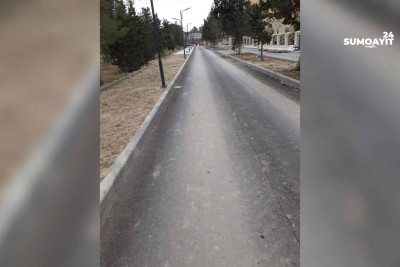 Sumqayıt: "Sülh göyərçini" abidəsinin yaxınlığında abadlıq işləri aparılır