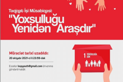 Sumqayıtlı gənclər "Yoxsulluğu Yenidən Araşdır" Tədqiqat İşi Müsabiqəsində iştirak edə bilərlər
