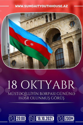 Sumqayıtda Müstəqilliyin bərpası gününə həsr olunmuş görüş keçiriləçək