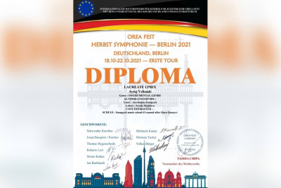 Sumqayıt şagirdləri  "HERBEST SYMPHONIE - Berlin 2021" çox janrlı müsabiqədə qalibiyyət əldə ediblər