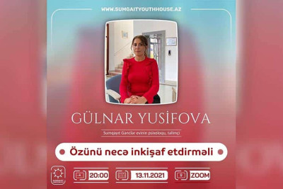 Sumqayıtda "Özünü necə inkişaf etdirməli" mövzusunda təlim keçiriləcək