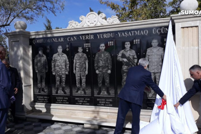 Sumqayıt: şəhidlərinin xatirəsinə həsr olunmuş abidənin açılışı keçirilib