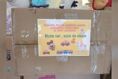 Sumqayıtlı şagirdlər "Oyuncağını bağışla" aksiyasına qoşulublar