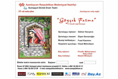 Sumqayıt Dövlət Dram Teatrında "Göyçək Fatma" nağılının premyerası