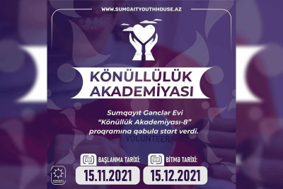 Sumqayıt:  gənclər "Könüllülük Akademiyası-8" proqramında iştirak edə bilərlər