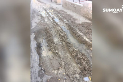 Sumqayıt: 29-cu məhəllədə su borusu partlayıb