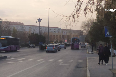 Sumqayıt: görsənməyən piyada keçidi yol nişanı sakinləri çaş-baş salır