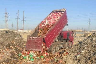 “Təmiz Sumqayıt-Kənan” MMC-nin poliqonunda 35 ton qida məhsulu məhv edilib