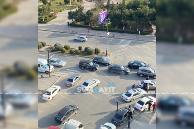 Sumqayıt: daha bir piyada zolağı silinib