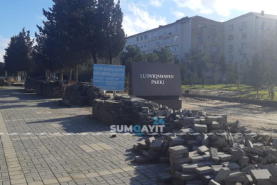 Sumqayıtın Lüdviqshafen parkında bərpa işləri başlanılıb