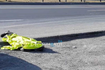 Sumqayıtın çıxışında avtomobil qadını vurub