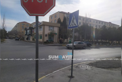 Sumqayıtda daha bir yolda piyada zolağı yoxdur