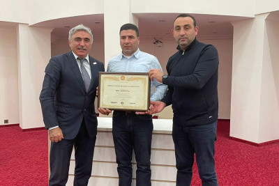 Milli Karate Federasiyasının Sumqayıt üzrə nümayəndəsinə beynəlxalq sertifikat verilib