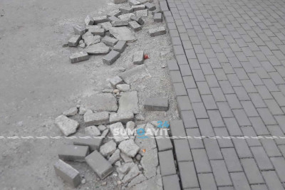 Sumqayıt: Səməd Vurğun küçəsində tamet daşlar “sıradan” çıxıb