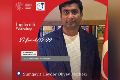 Hind əsilli instruktor tərəfindən “İngilis dili üzrə Workshop” təşkil olunacaq