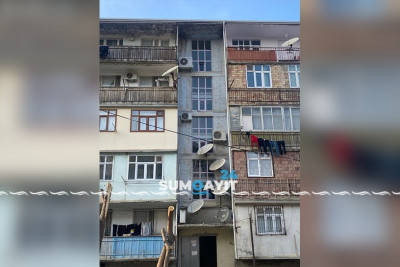 Tağıyev qəsəbəsi: binanın blokunda yenilənə işləri aparılıb
