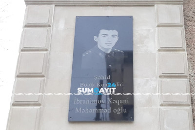 Şəhid Xəqani İbrahimovun xatirə lövhəsinin açılışı baş tutub