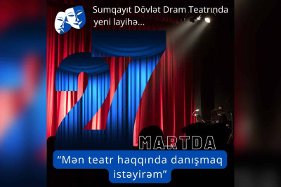 Sumqayıt Dövlət Dram Teatrı: şagirdlər “Mən teatr haqqında danışmaq istəyirəm” adlı layihəyə qatılacaq