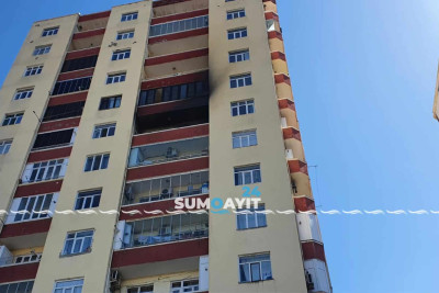14-cü məhəllədə yanğın baş verib