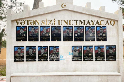 Şəhidlər parkında xatirə kompleksi inşa edilib