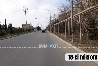 Piyada keçidi yol nişanı və zolağın olmaması sakinlərə çətinlik yaradır
