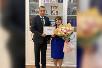Sumqayıtda mədəniyyət işçisi Fəxri fərman ilə təltif edilib