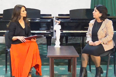 Bülbül adına məktəbin rəssamlıq şöbəsinin müdiri “İstedadlarla tanışlıq" verilişinin qonağı olub