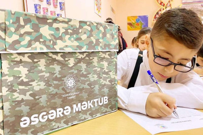 4-cü sinif şagirdləri igid əsgərlərimizə məktub yazıblar