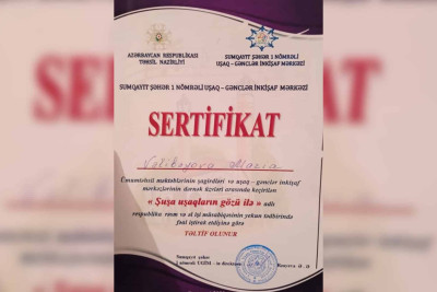 Sumqayıtlı gənc respublika rəsm və əl işi müsabiqəsində iştirak edib