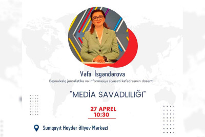 Özünü media sahəsində inkişaf etdirmək istəyənlər üçün təlim təşkil olunur