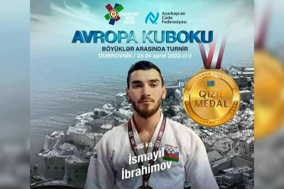 Sumqayıtlı cüdoçu Avropa kubokunun qızıl medalına sahib olub