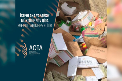 Poliqonda 1 tondan çox ərzaq utilizasiya edilib