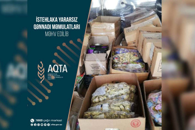 İsehlaka yararsız qənnadı məmulatları utilizasiya edilib
