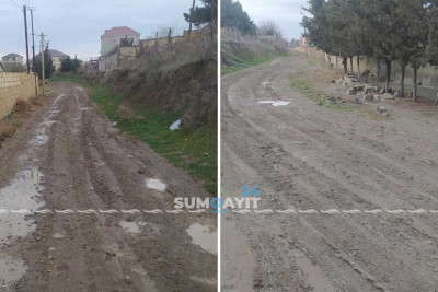 Saray sakinlərini yol problemi narahat edir