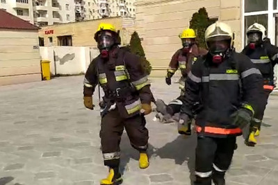 Yanğınsöndürmə qüvvələri təlimdə iştirak ediblər