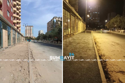 İllərdir bağlı olan piyada səkisi bərpa edilib