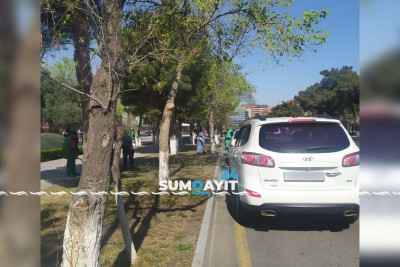 Heydər Əliyev prospektində abadlaşdırma işləri aparılır