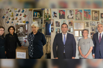 Vətən muharibəsi şəhidlərinin ailələri ziyarət olunub