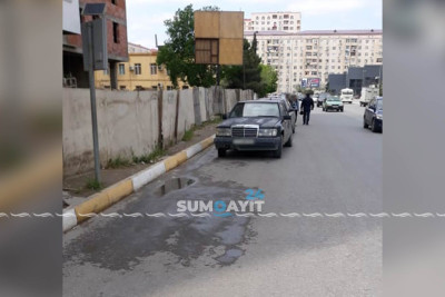 Sumqayıtın bu ərazilərində piyadalar çətinliklə üzləşir